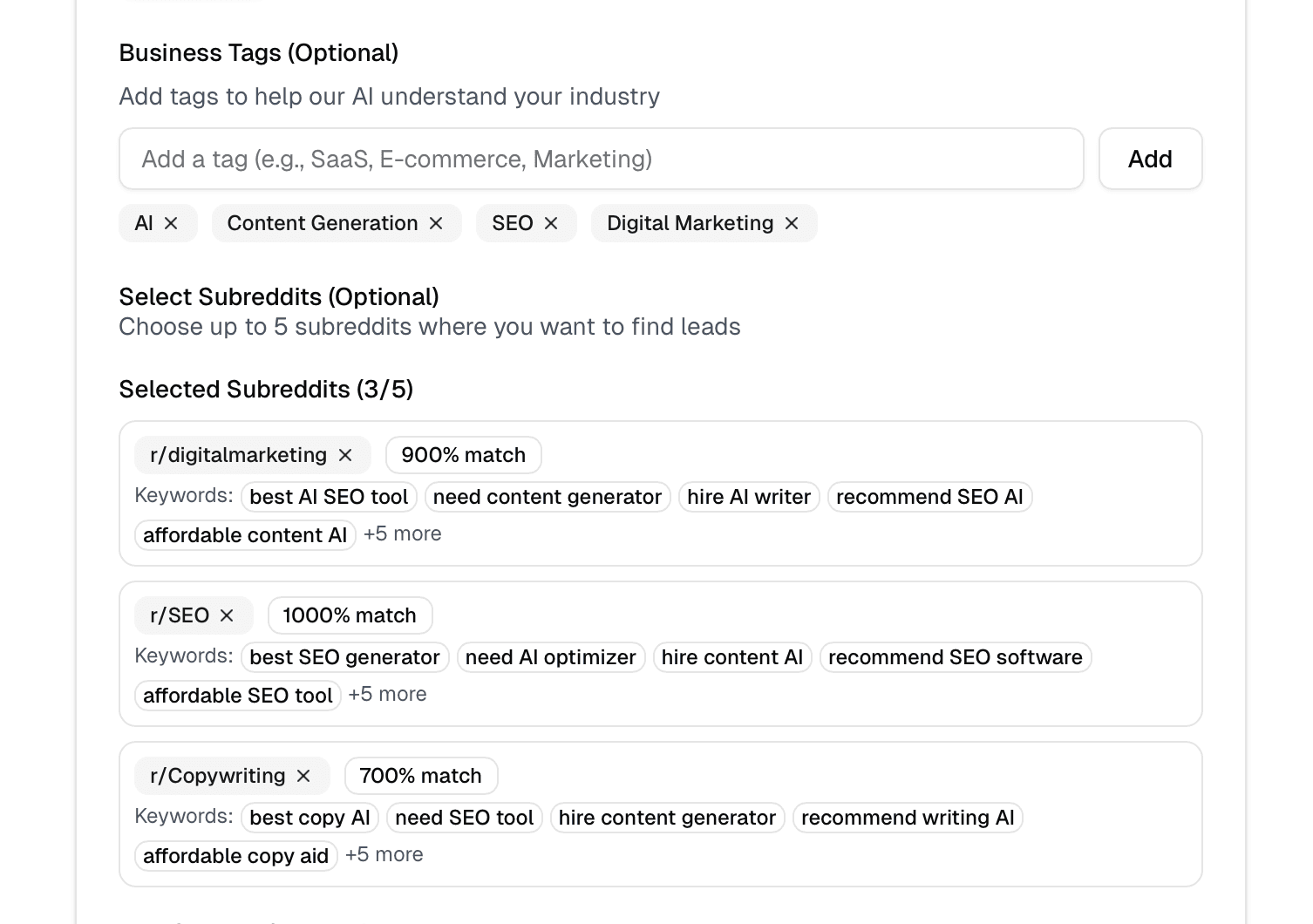 Smart Subreddit Suggestions demonstration